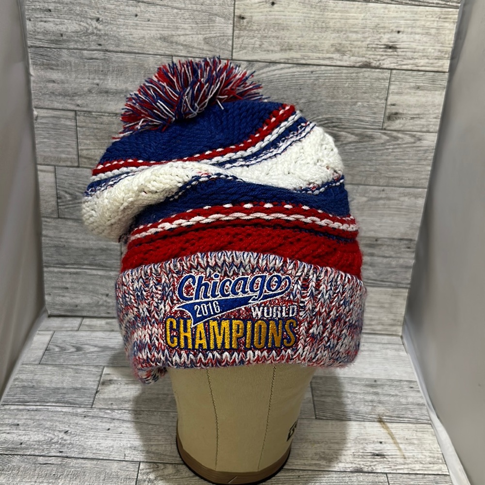 Chicago cubs World Series 2016 champions winter beanie hat